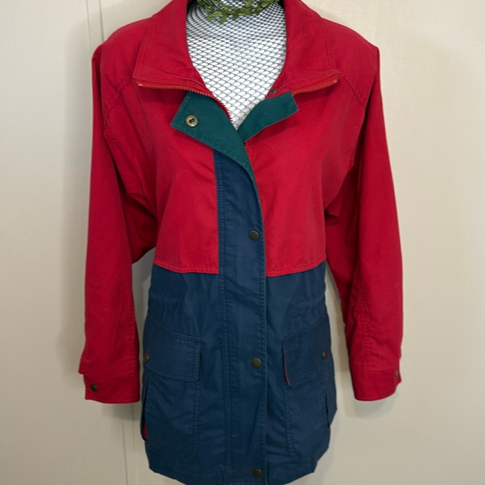 London Fog limited edition all weather jacket zip and button closure Lined p med